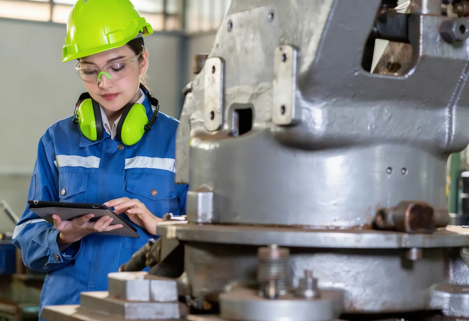 worker observing machinery