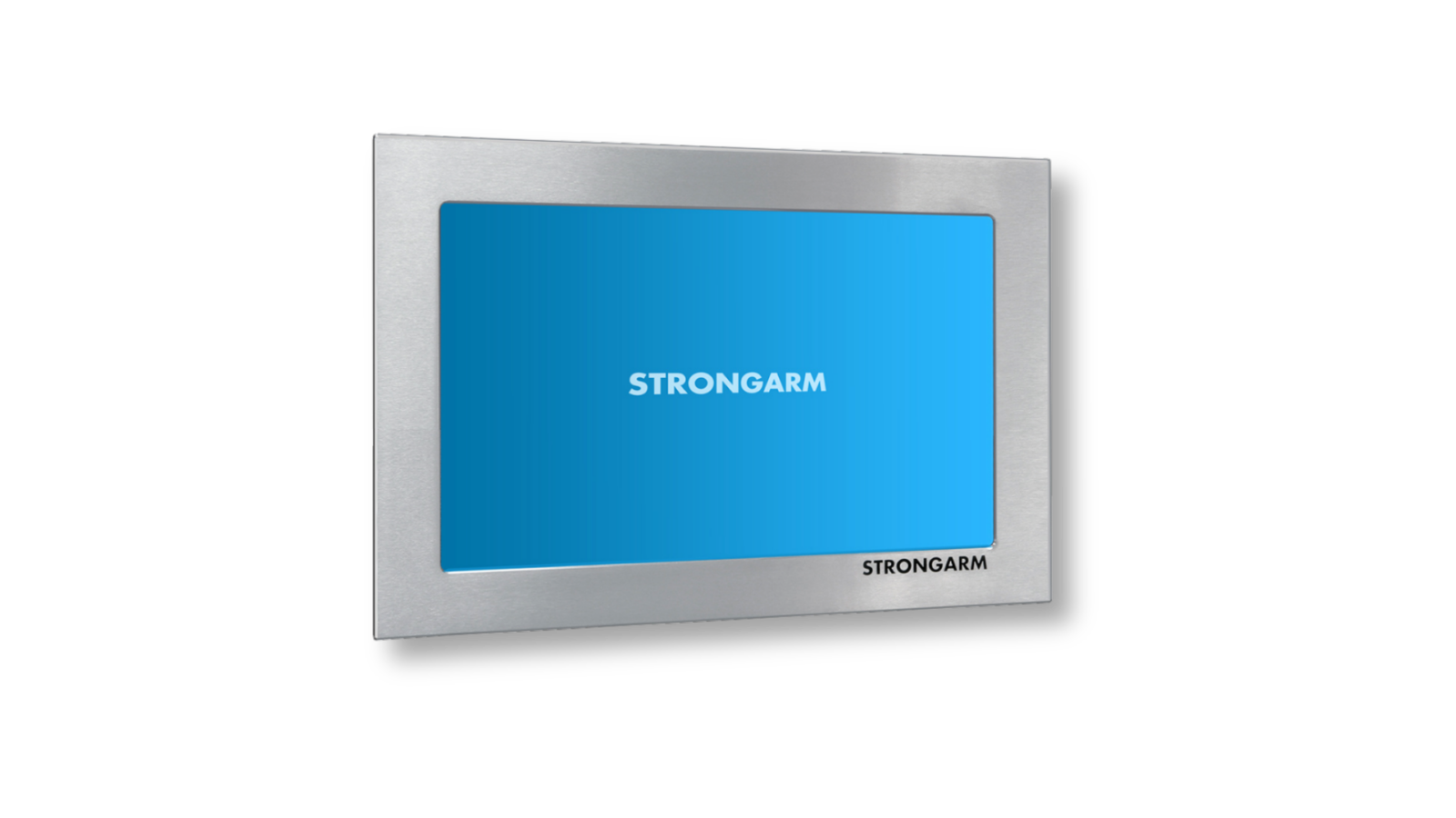 Rendering of a Strongarm stainless steel industrial panel PC